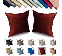 set 2 federa fodera per cuscini letto divano tinta unita 40x40cm poliestere
