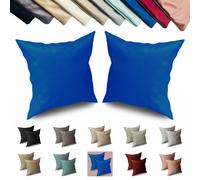 set 2 federa fodera per cuscini letto divano tinta unita 40x40cm poliestere
