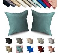set 2 federa fodera per cuscini letto divano tinta unita 40x40cm poliestere