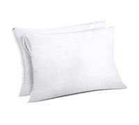 Set 2 Federe Copricuscino con Zip Cotone 100% 50x80 cm - Set 2 Copri Cuscini Letto o Divano con Cerniera, Copricuscino Antiacaro e Traspirante Made in Italy
