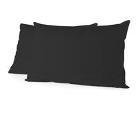 Set 2 federe - HOME LINGE PASSION - HP72081 - Microfibra 82 g - 50 x 70 cm - Nero