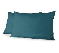 Set 2 federe - HOME LINGE PASSION - HP72087 - Microfibra 82 g - 50 x 70 cm - Blu anatra