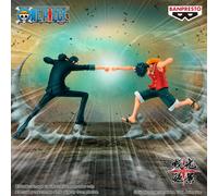 Set 2 figure Banpresto One Piece Rufy & Rob Lucci Bandai Spirits Senkozekkei