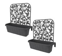 Set 2 Fioriere Rondine Mini Separe' Spalliera Fioriera Privacy 60cm Antracite