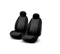 Set 2 Fodere Sedili Anteriori Universali per Auto "JB2" Elasticizzate Nero