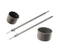 SET 2 FRESE CAROTATRICI PER CEMENTO 100 E 120 mm + ASTE 650 mm SDS PLUS E MAXI