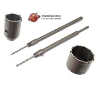 SET 2 FRESE CAROTATRICI PER CEMENTO 65 E 80 mm + ASTE 350 mm SDS PLUS E MAXI