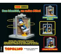 Set 2 Fumetti di Topolino 3631 3632 Gadget Diorama Statua Paperino e Paperinik