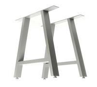 Set 2 gambe per tavolo a forma di A 70x72 cm stile industriale grigio