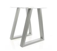 Set 2 gambe per tavolo a trapezio 60x72 cm base tavolo stile industriale grigio
