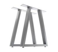 XPOtool Set 2 gambe per tavolo a trapezio 60x72 cm base tavolo stile industriale grigio