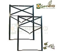 Set 2 gambe per tavolo birreria con agganci e viteria tropicalizzata 52x3x72h cm