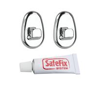 SET 2 GANCI CROMO + COLLA EXTRA FORTE SAFE FIX - METALTEX