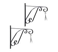 Set 2 ganci portavasi parete piante supporti appendivasi appendere ferro nero