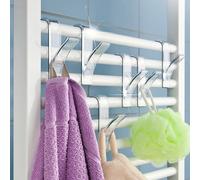 Wenko Gancio scaldasalviette trasparente set 2 pezzi - set 2 pezzi, Plastica, 2.5 x 10.5 x 7 cm, Trasparente