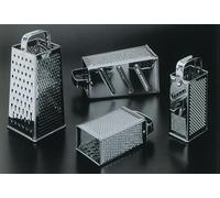 Set 2 grattugie 4 lati quadrata + conica forature per diversi usi made in italy