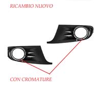 SET 2 GRIGLIA PARAURTI ANTERIORE D S PER VW GOLF 6 CORNICE MOSTRINA FENDINEBBIA