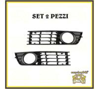 SET 2 GRIGLIA PARAURTI ANTERIORE PER AUDI A4 B6 00 CORNICE MOSTRINA FENDINEBBIA