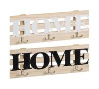 Set 2 grucce da parete con 3 ganci doppi in MDF e metallo in naturale