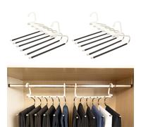 Set 2 Grucce Pantaloni Salvaspazio 6 in 1 - App Double - 2 Piece Set - PVC Hooks