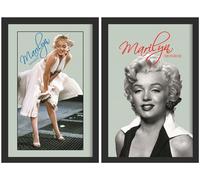 Set: 2 Immagini Di Marilyn Monroe 20x30 Cm Vintage Retro Quadri Con Cornice