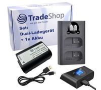Set 2 in 1: batteria + doppia batteria USB-C Dual LCD caricatore rapido per 2 batterie compatibile con Panasonic Lumix GH5 GH5S GH5 Mark 2 GH5 II DC-G9 II DC-GH6