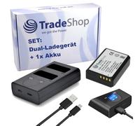 Set 2 in 1 - Batteria + doppia USB Dual LCD caricatore rapido per 2 batterie sostituisce Canon LC-E10 per Canon LP-E10 EOS 1100D 1200D 1300D 2000D 4000D