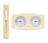 Set 2 in 1 con igrotermometro e clessidra per sauna, in legno di pino massiccio con vetro resistente al calore, clessidra da 15 minuti, accessori per sauna per infusione, aromaterapia, benessere e