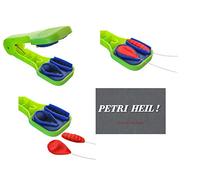 Set: 2 in 1 Formine per pasta di trota a forma di fionda d'ape realistica e a forma di goccia, esca, giallo, verde o rosso + adesivo Petri Heil!
