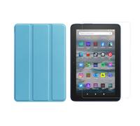 Set 2 In 1 Per Amazon Kindle Fire 7 12° Gen. 2022 Custodia + Vetro