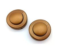 Set 2 Interruttori a pedale oro dorato tondo per piantane e lumi - 250V - 2A - Diametro 65mm