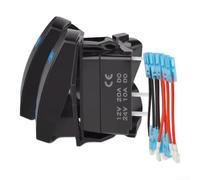 Set 2 Interruttori Rocker Auto per atv UTV con Cablaggio Set | IP65 impermeabile, plastica per dura nera, 20A 12V, installazione diretta, anti-polvere