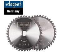 Set 2 lame circolari 216 mm 40t multimateriale per troncatrice Scheppach hm216