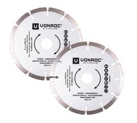 Set 2 lame diamantate 150mm universali per scanalatore e smerigliatrice VONROC