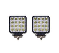 SET 2 LAMPADE DA LAVORO LED QUADRATE MULTIVOLT BIANCHE PROIETTORE PER...