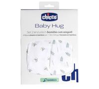 Set 2 Lenzuola con Angoli per Culla Baby Hug in Bambù Greenery