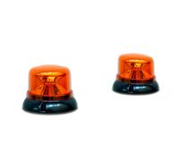 SET 2 LUCI LED EMERGENZA TETTO FARO ROTAZIONALE STOBE LAMP CAMION 12V 24V