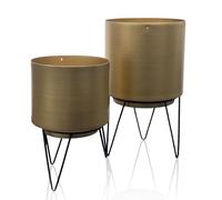SET 2 MACETAS C/PIE METAL