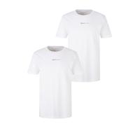 Set 2 Magliette Base TOM TAILOR Stampa Logo T-Shirt Girocollo Cotone