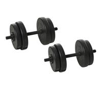 Set 2 Manubri per Allenamento a Casa 8 Dischi 20 Kg in Acciaio