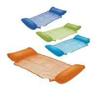 Set 2 Materassino Amaca gonfiabile galleggiante 112x70 cm, colori assortiti, superficie traforata, 1 posto
