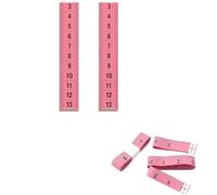 Set 2 Metri da Sarto Morbidi 150cm - Metro a Nastro Colorato in CM | Scelta Colore: Bianco Rosa o Blu - Flessibile e Resistente per Cucito Sartoria Moda e Misurazioni Corporee 59076 (Rosa, 150 cm)