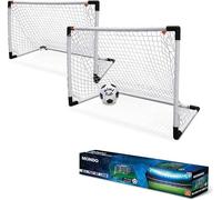 Set 2 Mini Porte Da Calcio Goal Cm 91,5X63 Con Palla Mondo 18014
