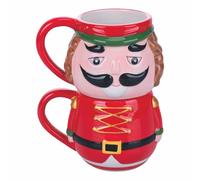 Set 2 mug impilabili schiaccianoci in ceramica, Nutcracker