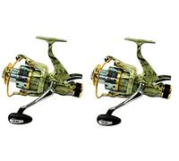 Set 2 Mulinelli Hermes 6000 Mimetici Pesca Carpfishing Bait Runner Carpa Fondo Carp Fishing
