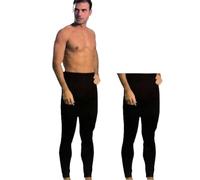 Set 2 MUTANDE LUNGHE UOMO IN CALDO COTONE FELPATO,MADE IN ITALY,CALZAMAGLIA SOTTOPANTALONI CON ELASTICO IN VITA E APERTURA FRONTALE,NERO E BIANCO. (IT, Testo, M, Regular, Regular, 2 PEZZI NERO)