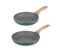 Set 2 padelle 22 e 26 cm scritta Cooking Therapy