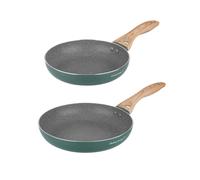 Set 2 padelle 22 e 26 cm scritta Cooking Therapy