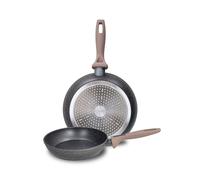 Tognana Class Stone, Set 2 padelle 24/28 cm, alluminio, nero