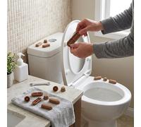 Set 2 Paracolpi Sedile per wc in ABS Imbottitura Poliuretano per Protezione